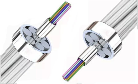 качество  48 Core Outdoor Aerial ACS Armoured OPGW(Optical fiber composite overhead ground wire) Fiber Optic Cable фабрика