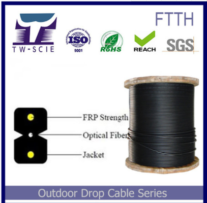 Само- поддерживая сталь кабеля волокна FTTH или прочность 3.1*2.0mm FRP размер члена