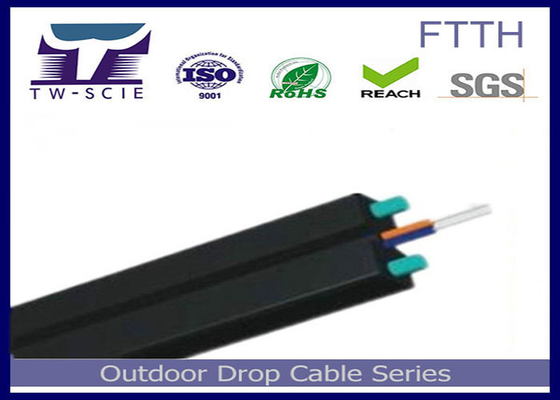 1-4 кабель падения FRP ядра FTTH/член прочности стали покрыли плоский оптический кабель