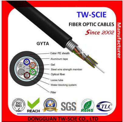 GYTA Loose Tube Стальной ленточный бронированный кабель 12-ядерный оптоволоконный сетевой кабель PE Наружная оболочка