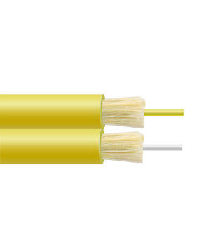 Высокая плотность Zip-Cord Duplex Fiber Optic Patch Cable с Zipped-Paired Fibers для гибких внутренних / наружных приложений