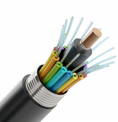 LSZH Jacket Indoor Armored Fiber Optic Cable с 6-12 волокнами в трубку