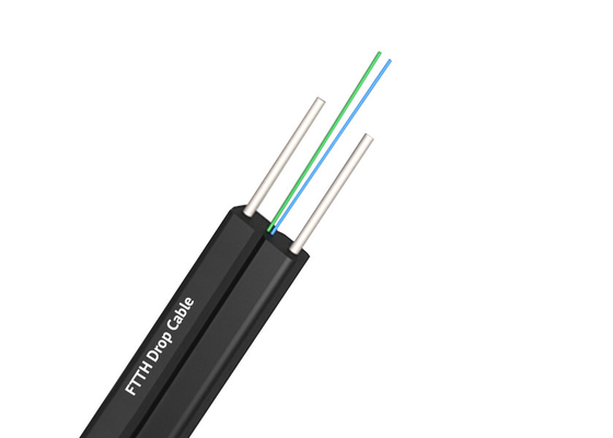 Горяче оцинкованный FTTH кабель с настраиваемой формой PE PVC LSZH HDPE куртка 0,45 мм стали