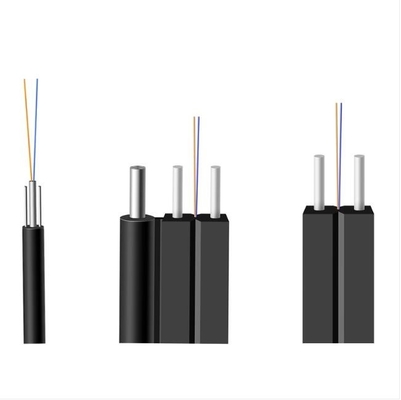 Горяче оцинкованный FTTH кабель с настраиваемой формой PE PVC LSZH HDPE куртка 0,45 мм стали
