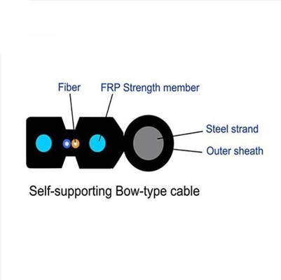 FTTH Drop Fiber Самоподдерживающийся оптический кабель Gjyxch FTTH Drop Cable