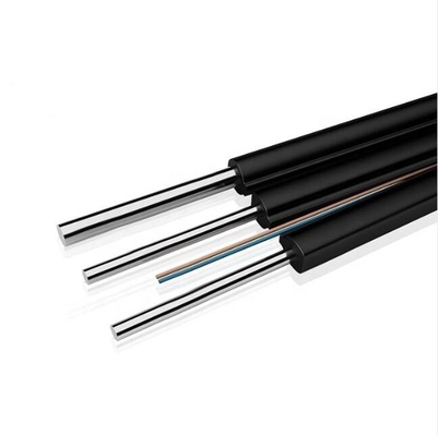 FTTH Drop Cable 2 Core G657A2 Fiber 3 Steel Wire LSZH Jacket Fiber Optic Cable Кабель с волокном