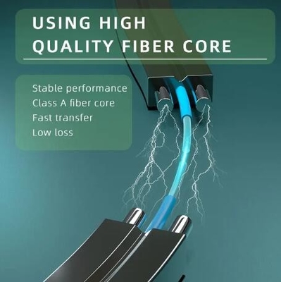 2 ядра одномодные с 2 параллельными FRP FTTH GJXH Drop Fiber Optical Cable