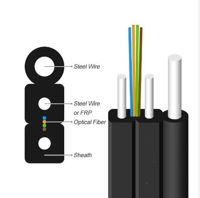 Самоподдерживающийся FTTH кабель 1 ядро до 4 ядер Внутренний наружный воздушный оптический волоконный кабель