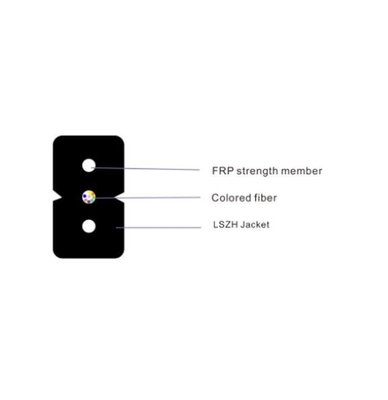 Внутренний FTTH-кабель, прочность FRP Memeber, 1-12F, выбор OS2/OM2/OM3/OM4, LSZH