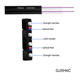 кабель оптического волокна члена прочности FTTH 3.1*2.0mm FRP крытый LSZH
