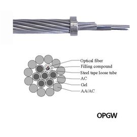 24 кабеля нержавеющих steelFiber заземленного кабеля ACS OPGW ядра OPGW составных надземных хороших качественных оптических