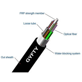 Кабель оптического волокна ядра GYFTY G652D FRP 122-144 на открытом воздухе
