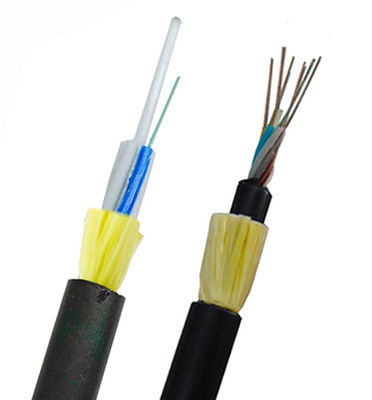 G652D воздушное полностью диэлектрическая оболочка HDPE черноты кабеля оптического волокна FRP ADSS
