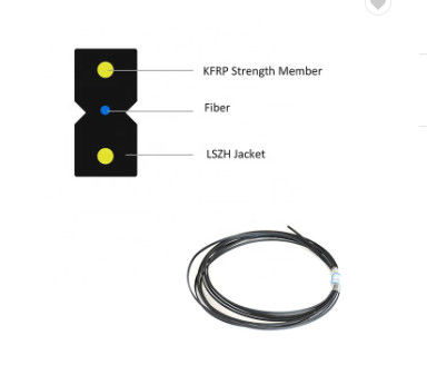 Крытый кабель падения кабеля падения FTTH оболочки волокна FRP LSZH ядра G657A1 кабеля оптического волокна 1