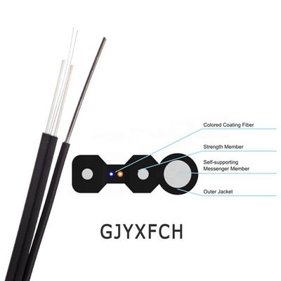 Тип кабель падения 4 смычка оболочки LSZH FTTH вырезает сердцевина из мультимодного