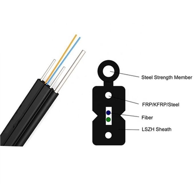 GJYXCH FTTH Outdoor Self Supporting Drop Cable 2 Core G657A1 волокно Рисунок 8 Волоконно-оптический кабель стальной провод