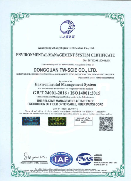 КИТАЙ DONGGUAN TW-SCIE CO., LTD. Сертификаты